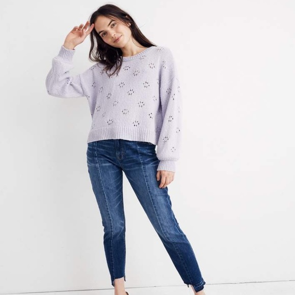 Madewell Sweaters - Madewell Floral Pointelle Pullover Sweater